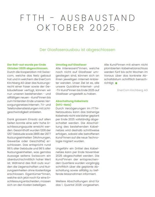 Auszug aus Gemeindebroschüre 3422, Ausgabe 2/2025